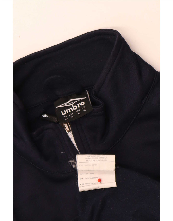Umbro Herre Zip Neck Regular Fit Pullover Træningsdragt Top XS Navy Blue Sports