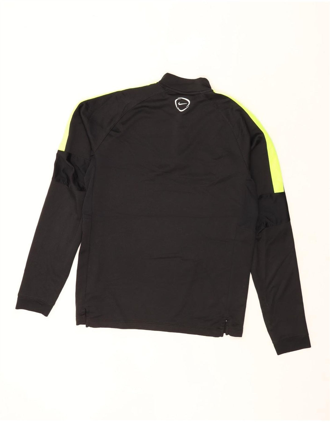 Nike Herre Dri Fit Pullover med lynlås-hals Træningsdragt Top Medium Sort Colourblock