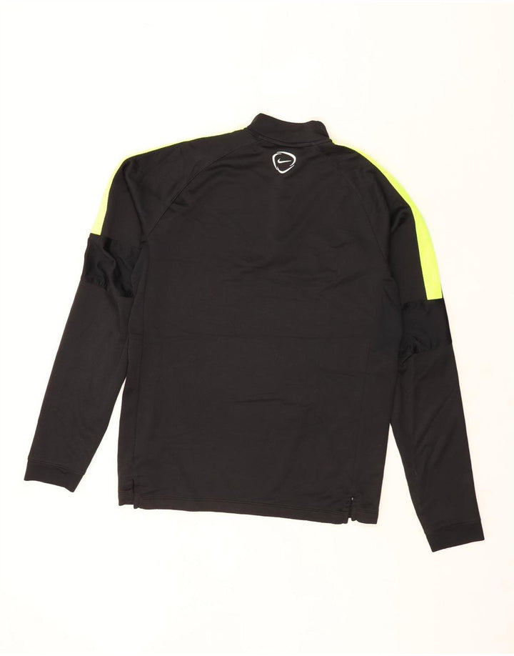 Nike Herre Dri Fit Pullover med lynlås-hals Træningsdragt Top Medium Sort Colourblock