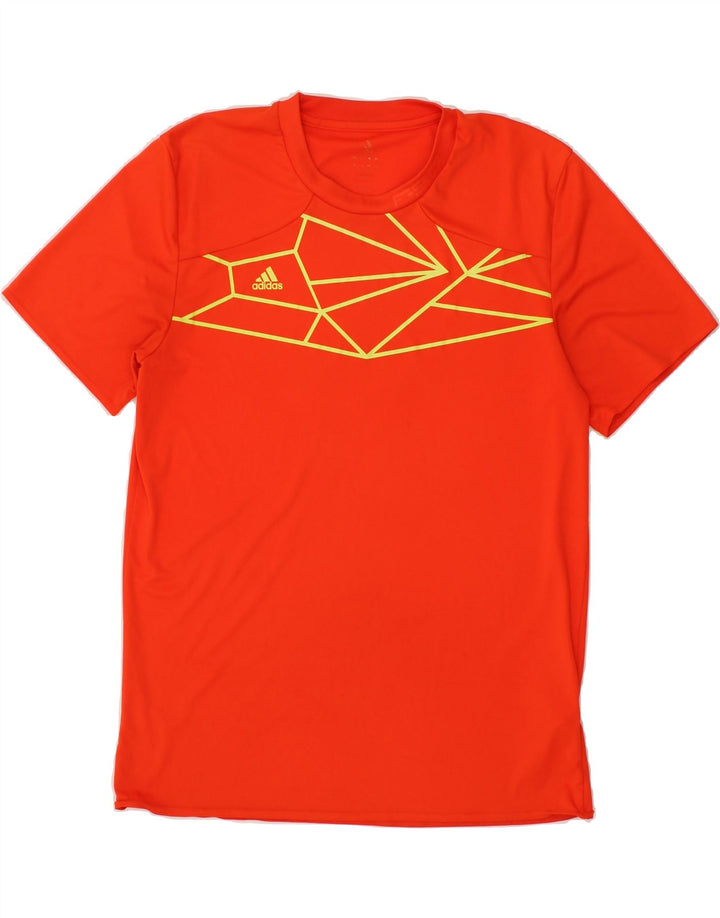 ADIDAS Mens Graphic T-Shirt Top Large Red Polyester Vintage Adidas and Second-Hand Adidas from Messina Hembry 