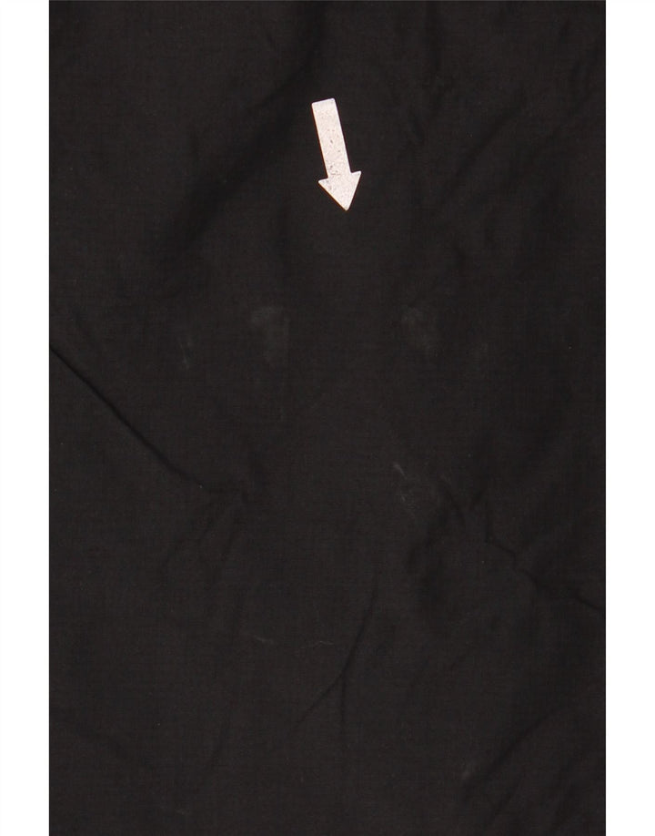 Superdry vindjakkejakke med hætte til kvinder UK 14 Medium Sort Nylon
