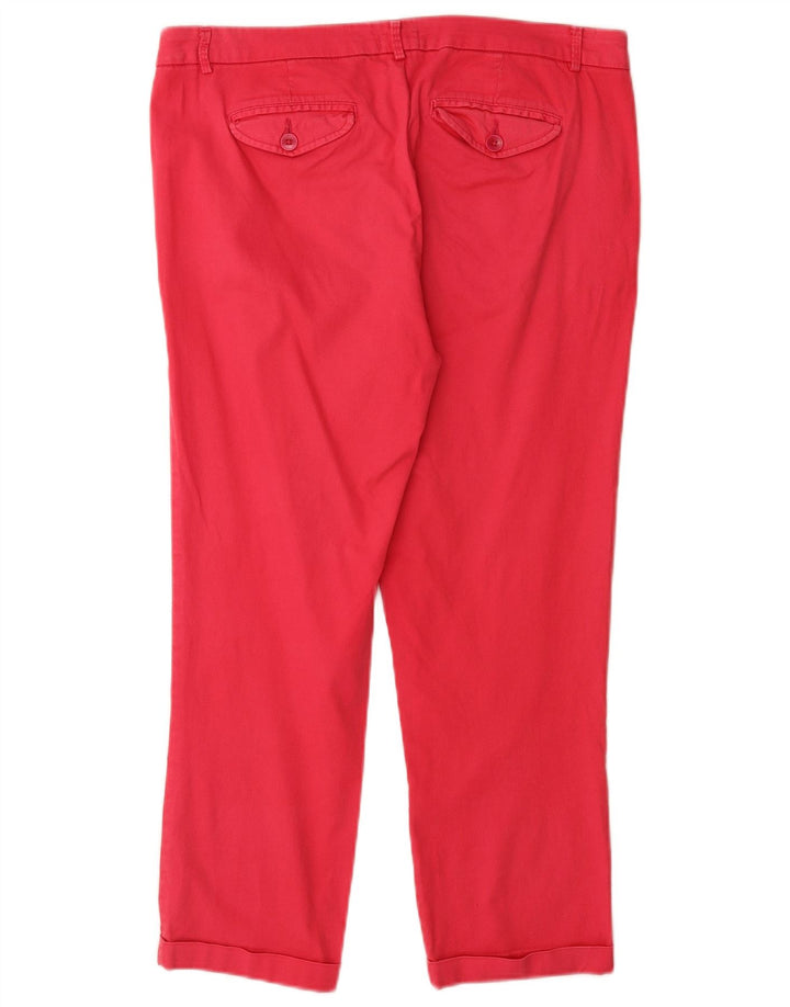 BENETTON Womens Straight Chino Trousers W34 L26 Pink