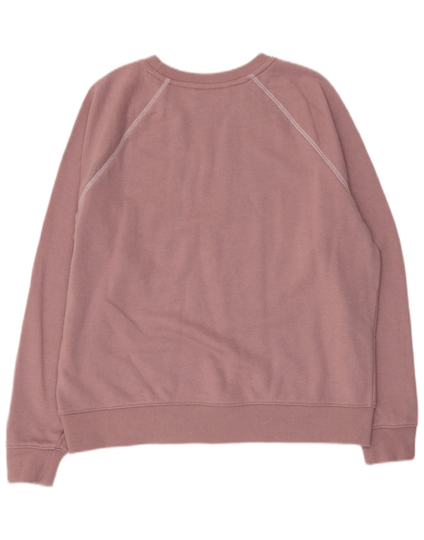 FILA Dame Sweatshirt Jumper UK 16 Stor Lilla Bomuld