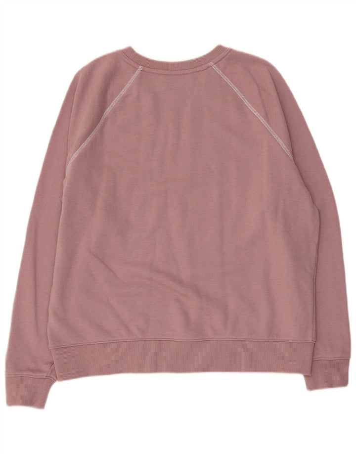 FILA Dame Sweatshirt Jumper UK 16 Stor Lilla Bomuld