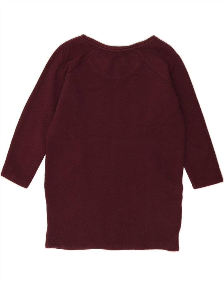 JOULES Womens Oversized Basic Dress UK 10 Small Burgundy Cotton Vintage Joules and Second-Hand Joules from Messina Hembry 
