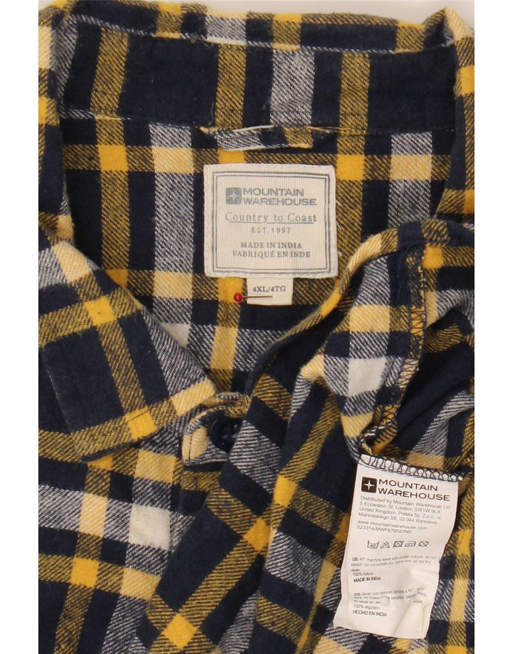 Mountain Warehouse Herre flannelskjorte 4XL marineblå ternet bomuld