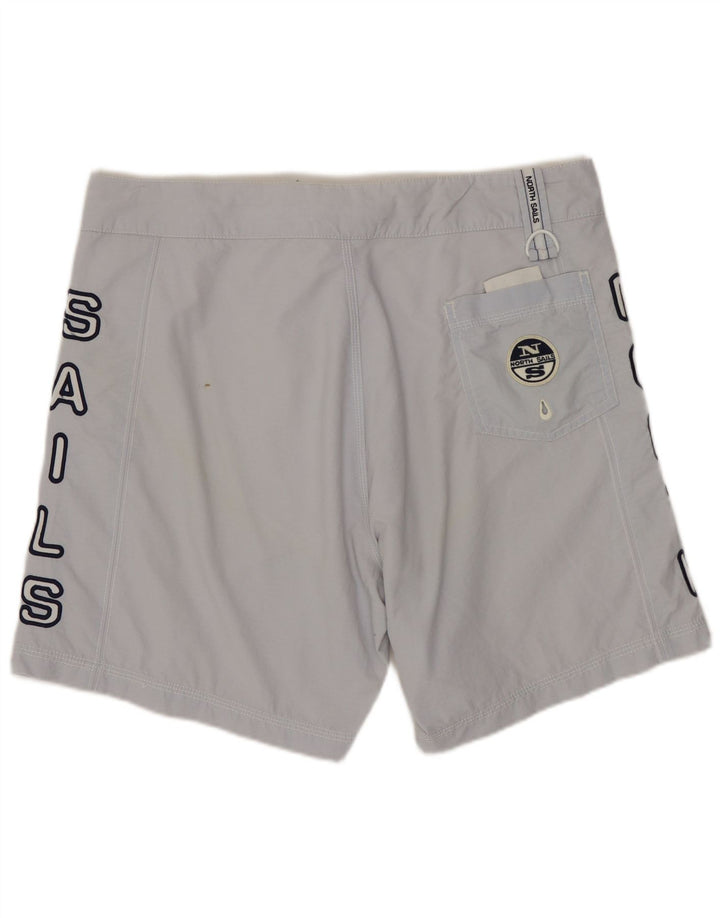 North Sails Herre grafiske badeshorts Medium Grå Nylon