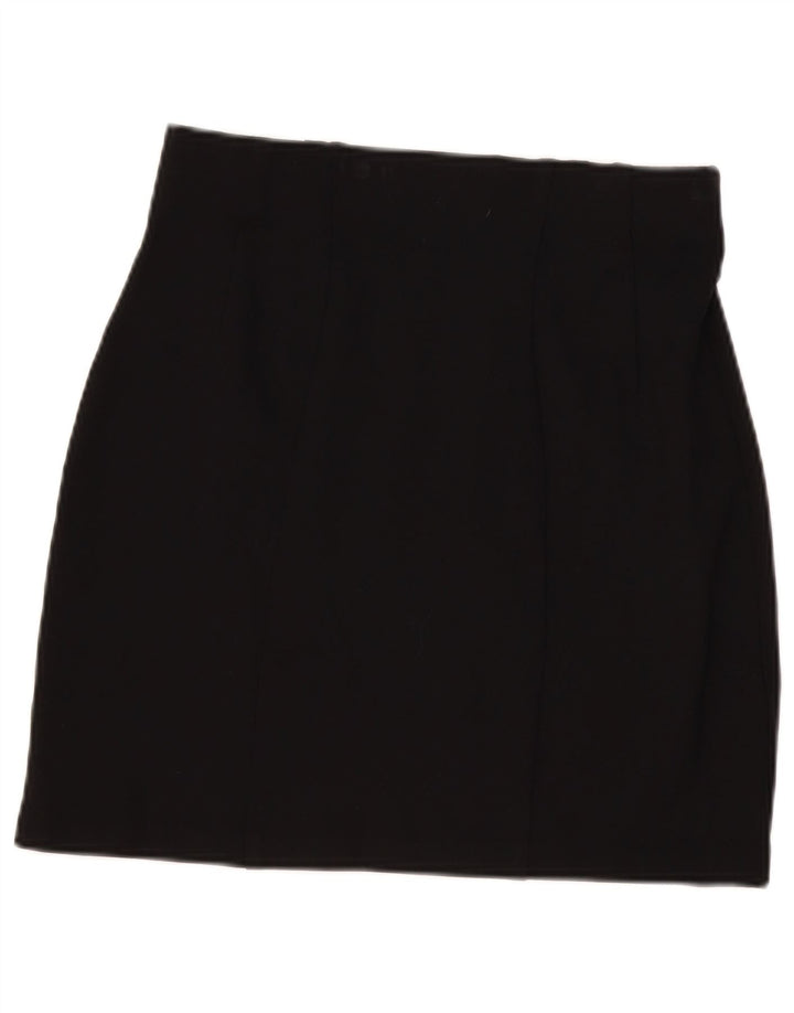 Marks & Spencer Mininederdel til kvinder UK 12 Medium W30 Sort Viscose