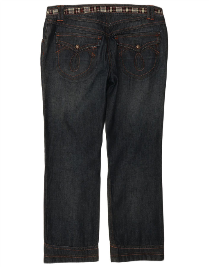 Just Cavalli Dame Straight Jeans IT 44 Medium W32 L27 Marineblå Designer