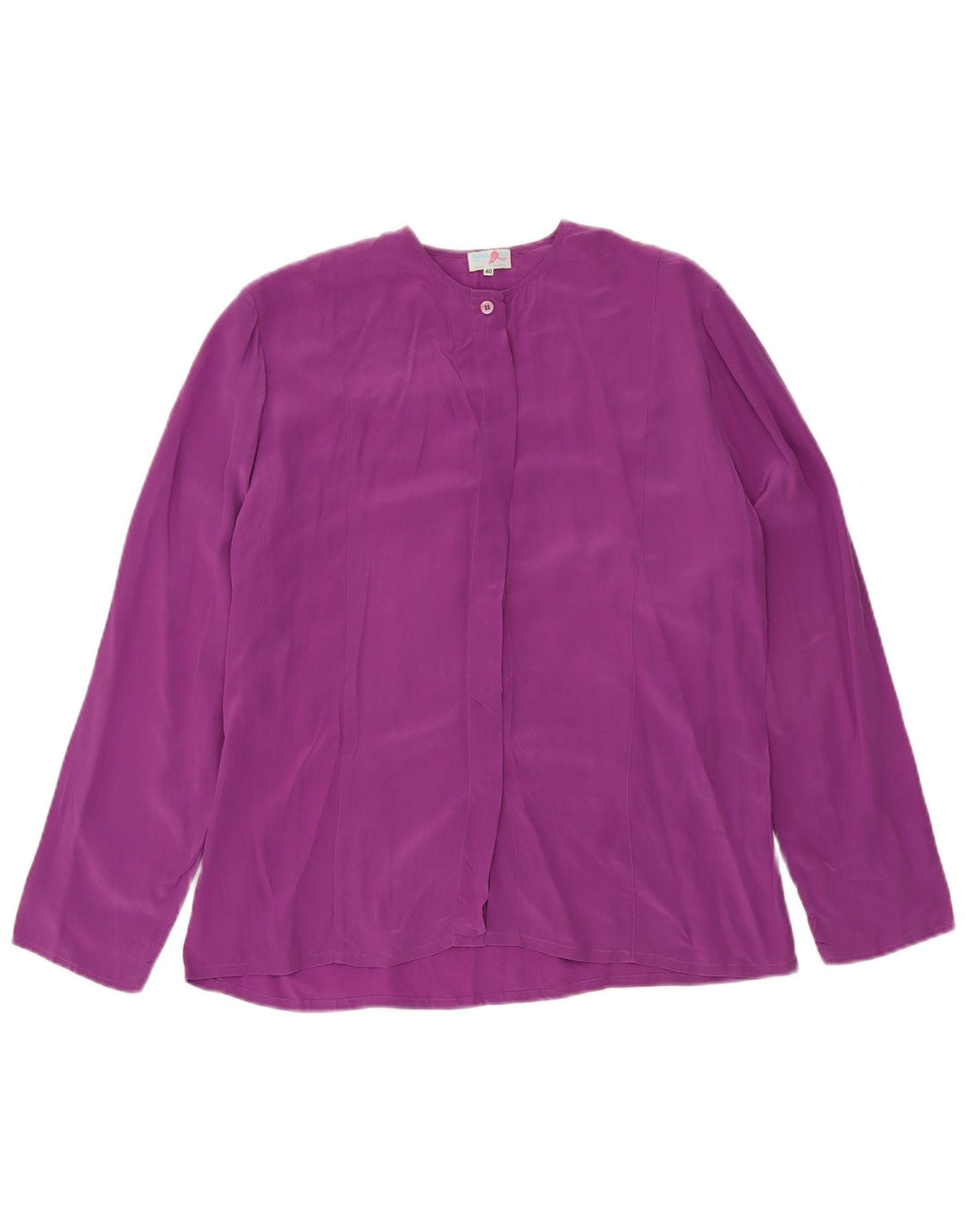 BALLON Dame Oversized skjorte Bluse IT 40 Lille Lilla Silke