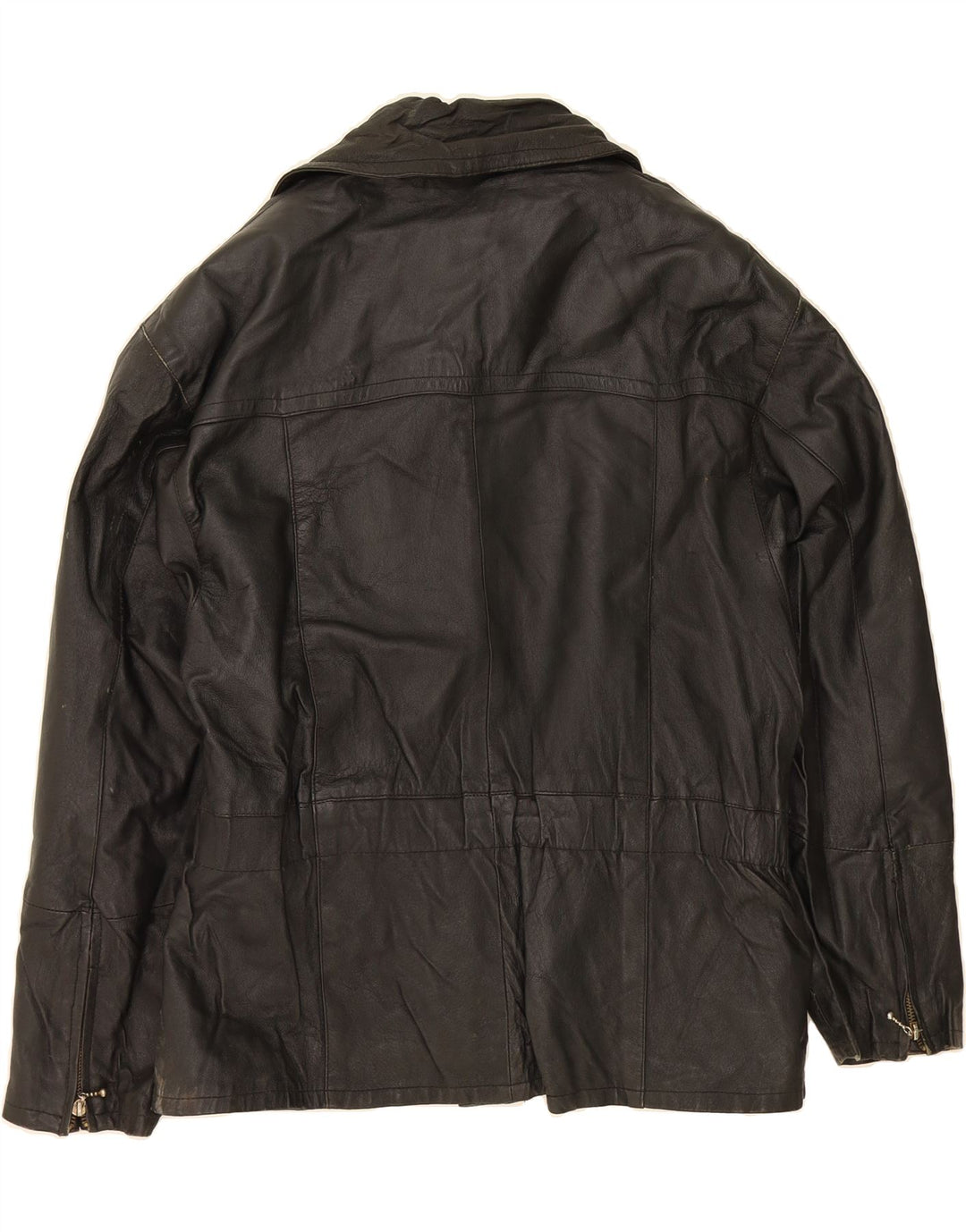 GABRIELLA BENELLI Womens Leather Jacket UK 14 Large Green Leather Vintage Gabriella Benelli and Second-Hand Gabriella Benelli from Messina Hembry 