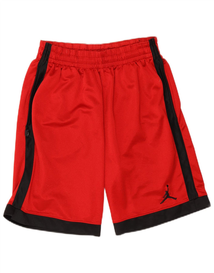 Jordan Herre Sportsshorts Small Rød Colourblock Polyester
