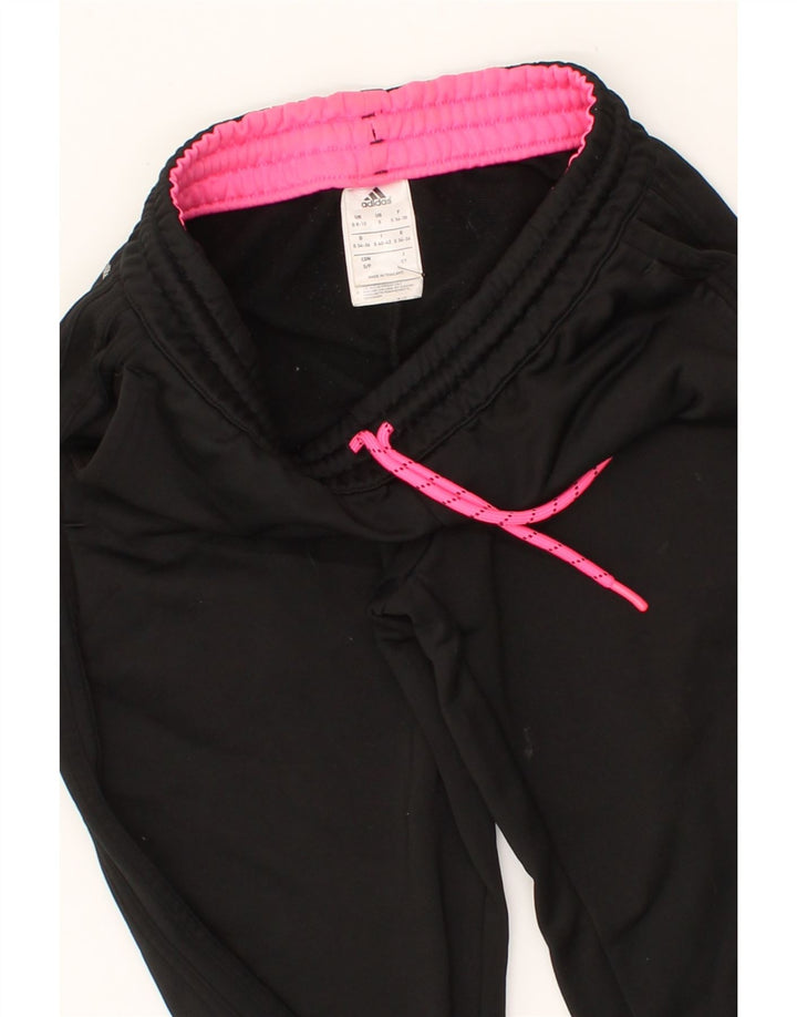ADIDAS Womens Tracksuit Trousers UK 8/10 Small Black Polyester Vintage Adidas and Second-Hand Adidas from Messina Hembry 