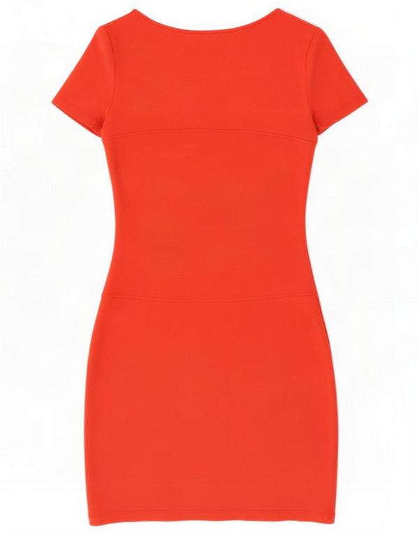 Versace Jeans Dame Bodycon Dress IT 42 Medium Rød Viscose