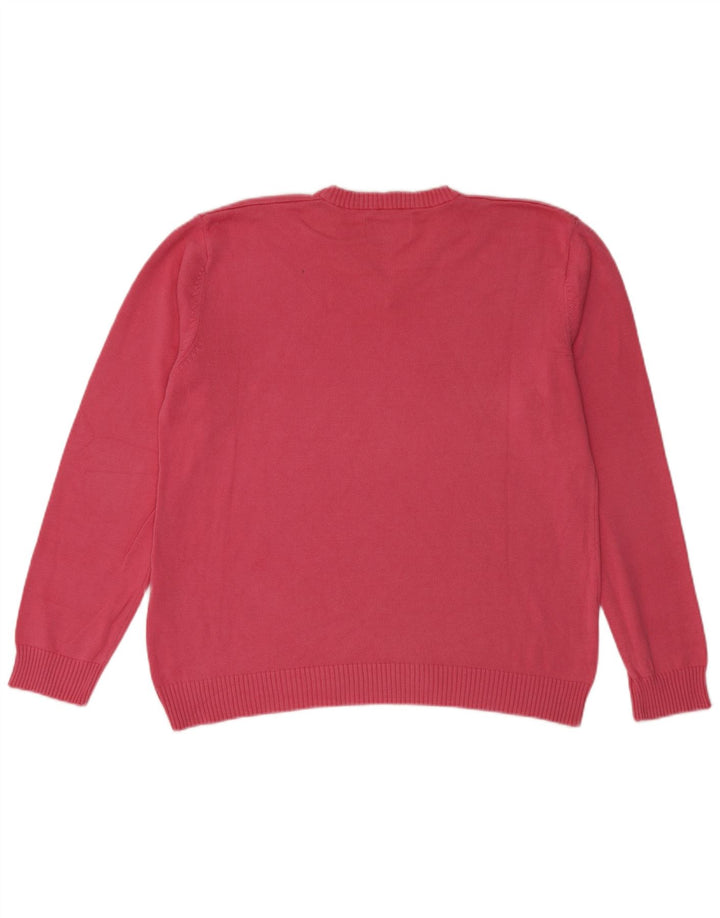 Marlboro Classics Herre V-hals sweater Stor Pink Bomuld