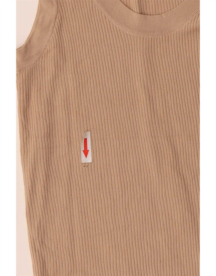 Zara Damevest Top UK 8 Small Beige Viscose