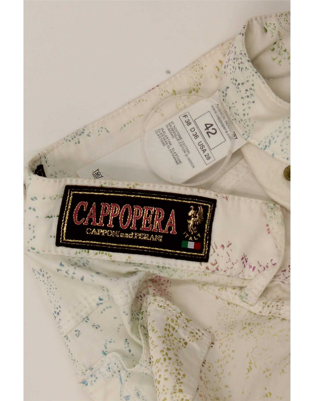 Cappopera Dame Casual Bukser IT 42 Medium W26 L29 Off White