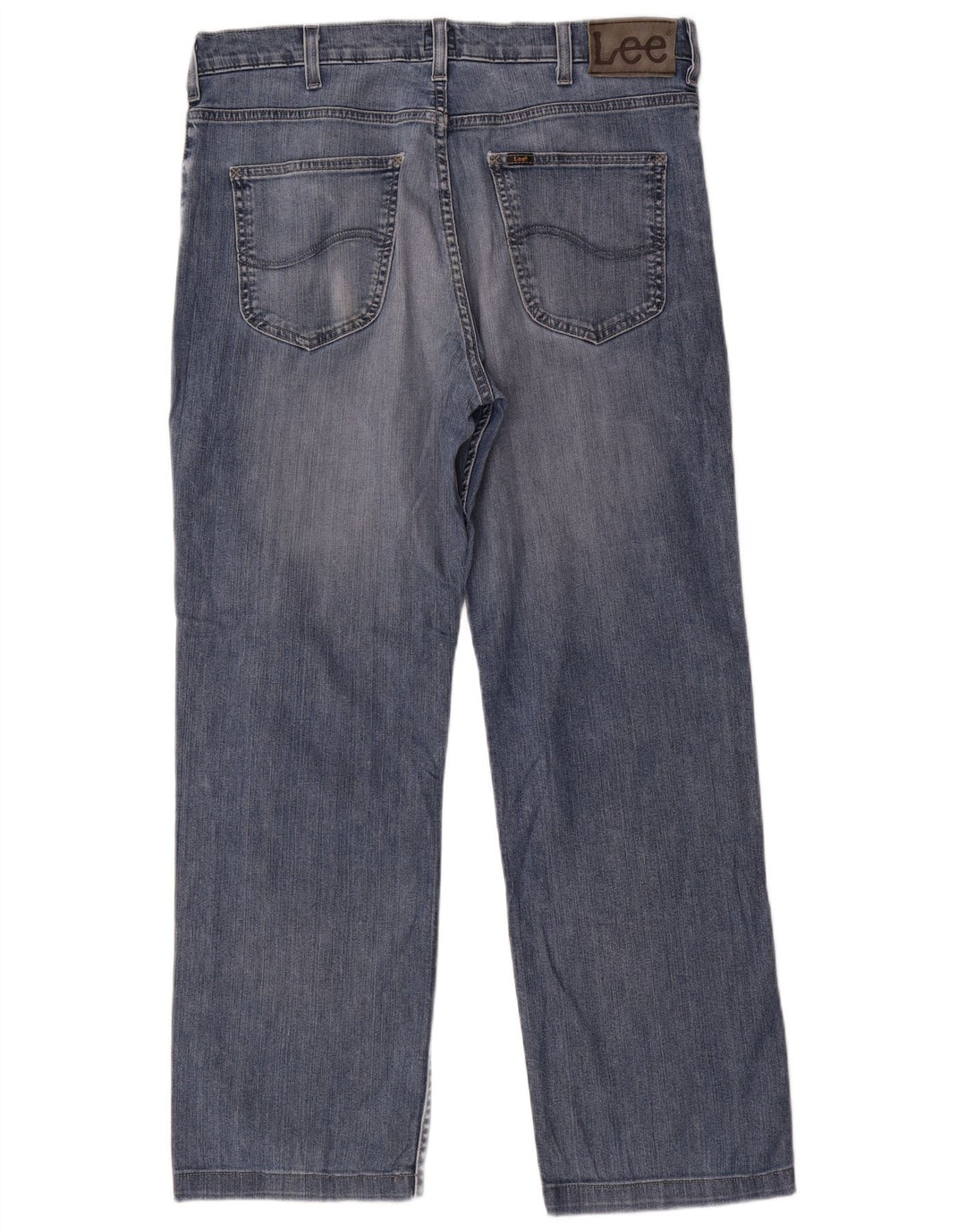 LEE Herre Brooklyn Straight Jeans W36 L29 Blå Bomuld