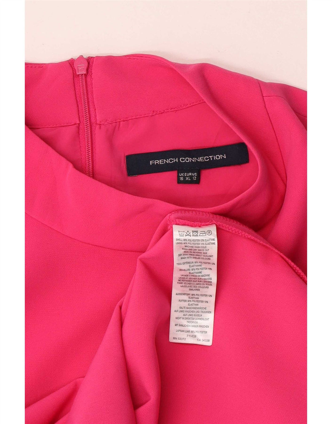 French Connection Kvinders Ærmeløs Skede Kjole UK 16 Large Pink Polyester