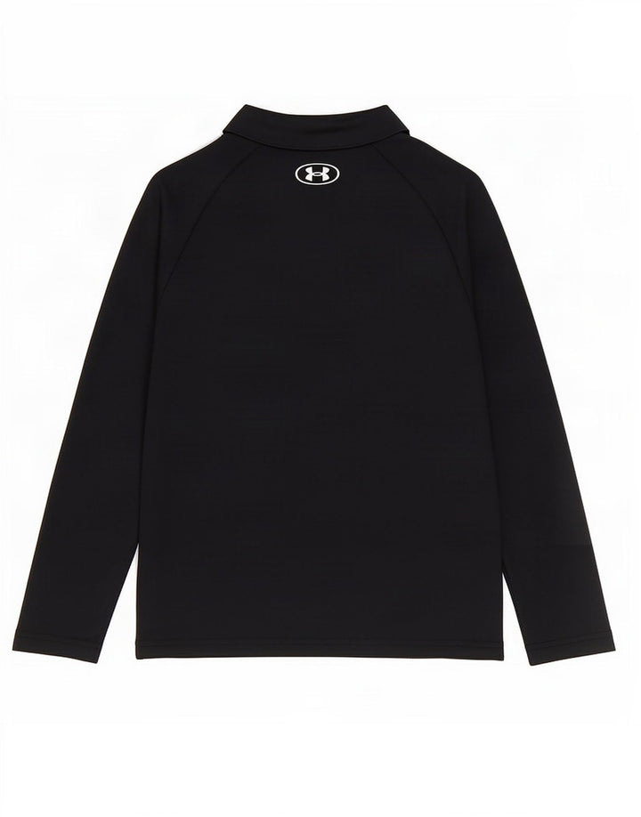 Under Armour Boys Zip Neck Pullover Træningsdragt Top 6-7 år XS Sort