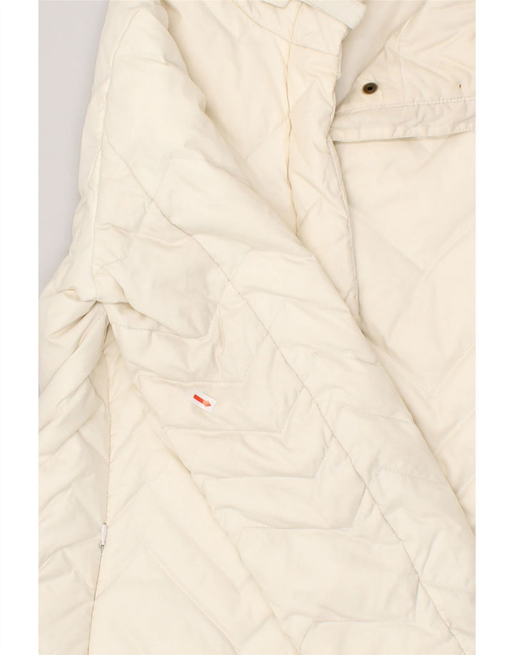 MAX&CO. Womens Padded Jacket UK 10 Small Off White Polyamide | Vintage Max&Co. | Thrift | Second-Hand Max&Co. | Used Clothing | Messina Hembry 