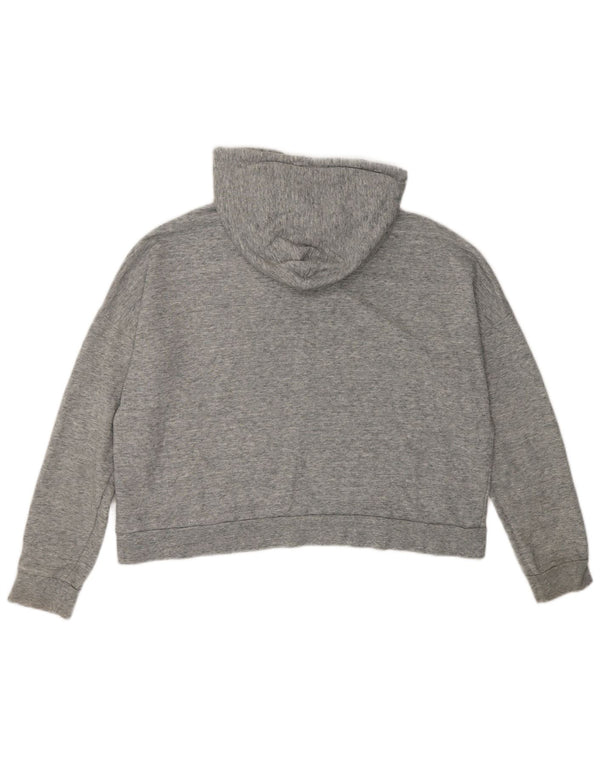 Levi's Dame Oversized Crop Hoodie Jumper UK 10 Small Grey Bomuld