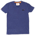 Superdry T-shirt top til mænd, lille marineblå bomuld