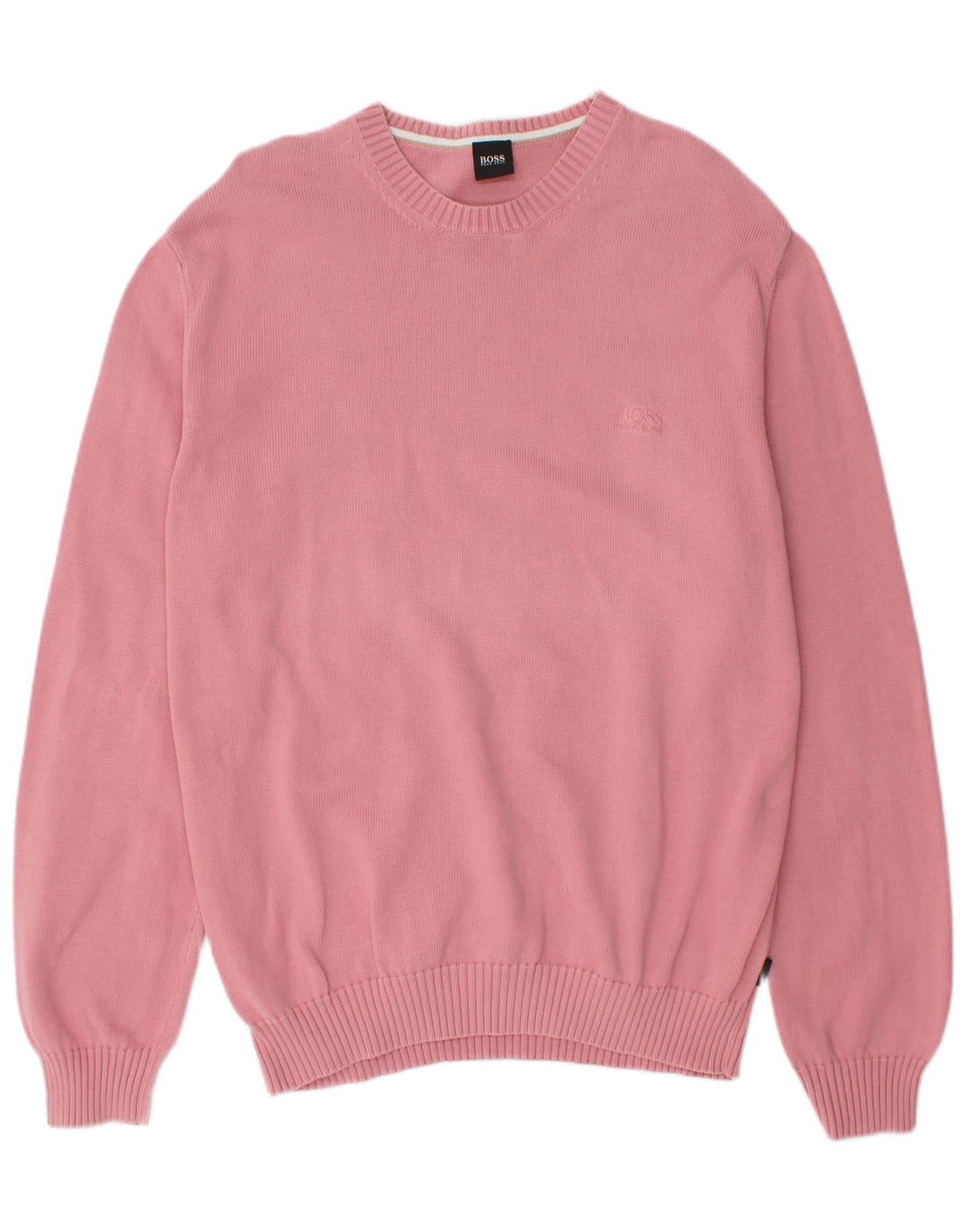 HUGO BOSS Herre sweater med rund hals, stor pink bomuld