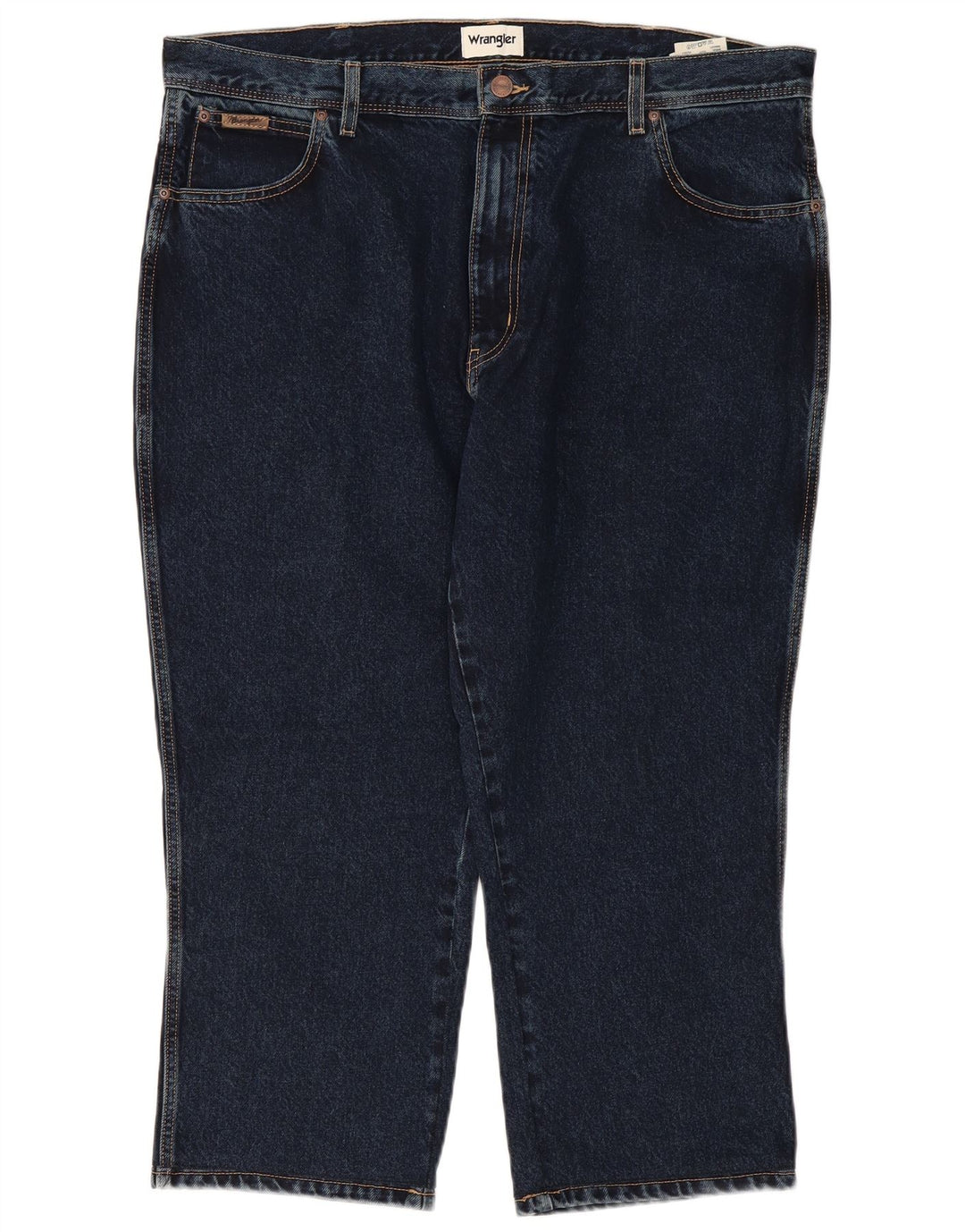 WRANGLER Herre Texas Capri Straight Jeans W42 L24 Marineblå Bomuld