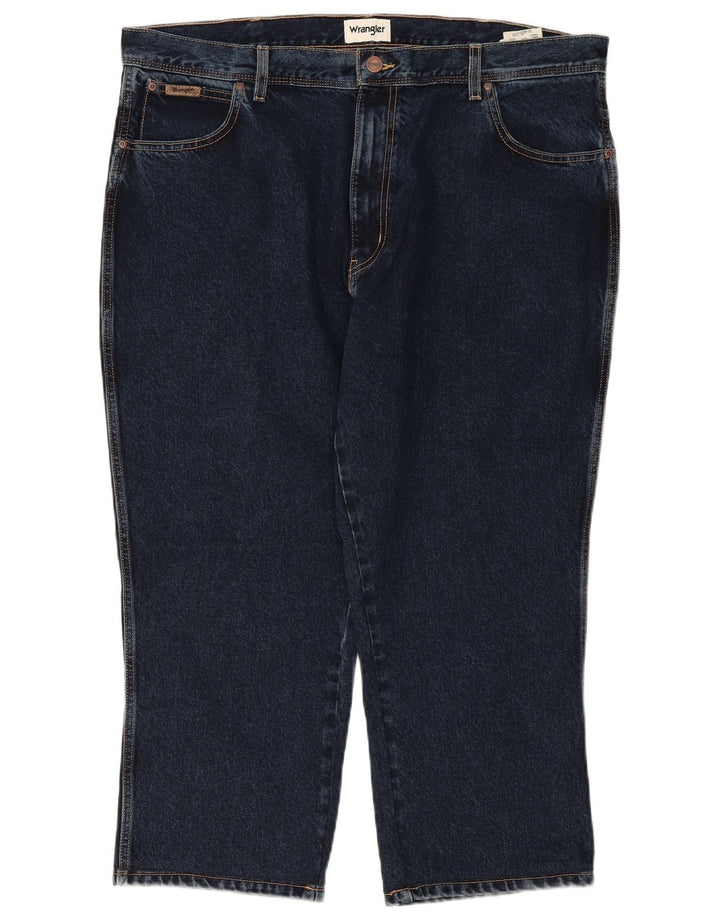 WRANGLER Herre Texas Capri Straight Jeans W42 L24 Marineblå Bomuld