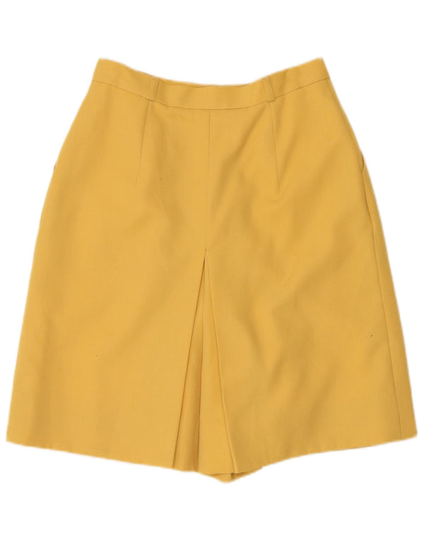 Vintage kvinders højtaljede chinoshorts IT 44 Medium W28 Gul