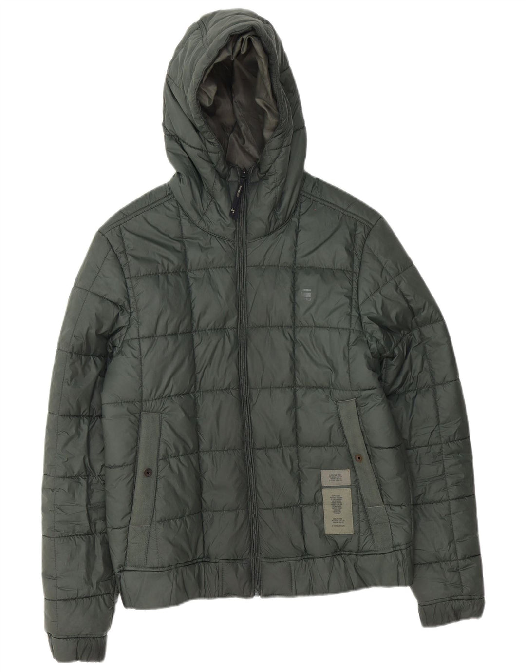 G-Star Herre hættepolstret jakke UK 38 Medium Green Polyester