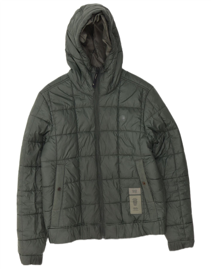 G-Star Herre hættepolstret jakke UK 38 Medium Green Polyester