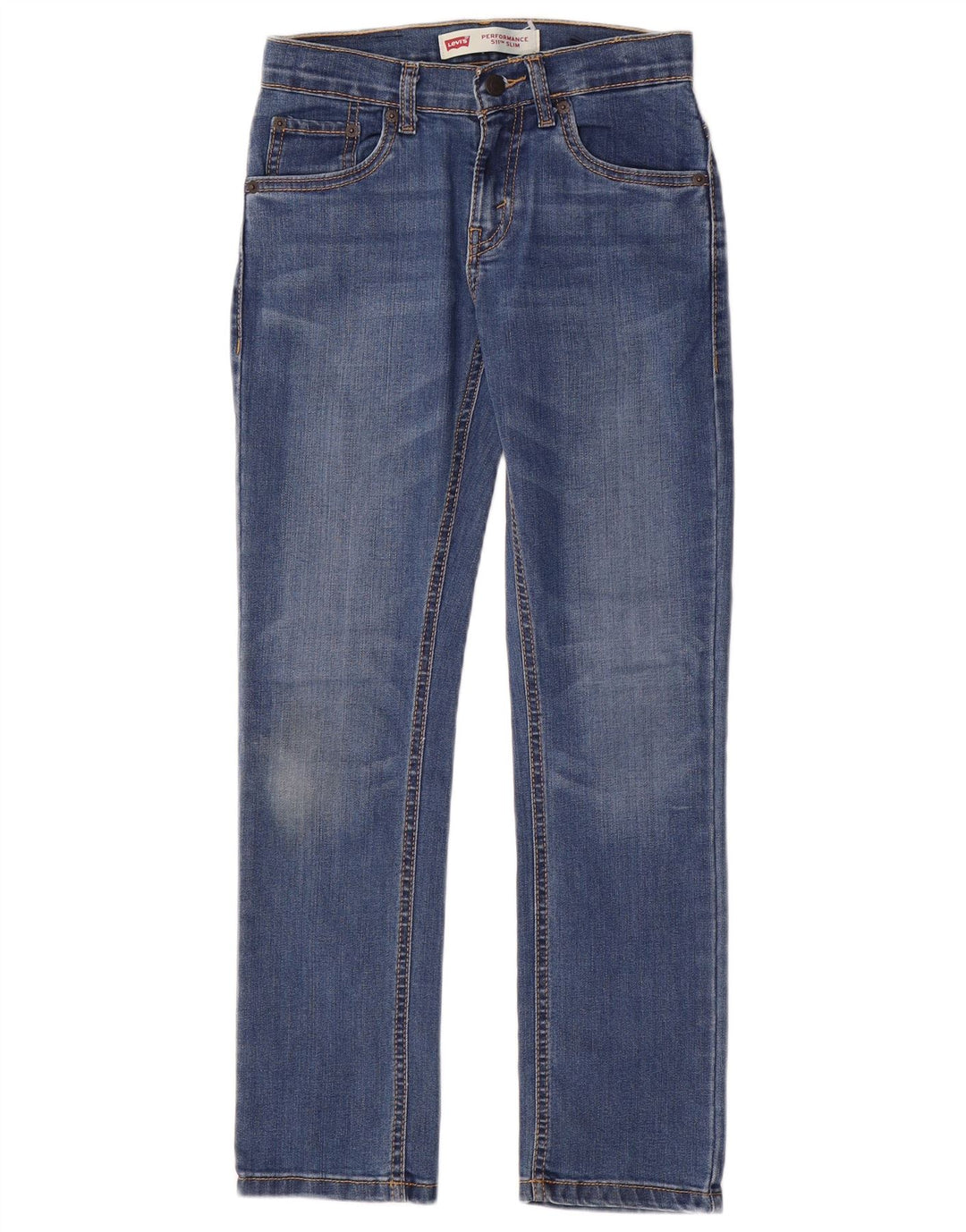 LEVI'S Boys 511 Slim Jeans 9-10 år W25 L26 Blå Bomuld
