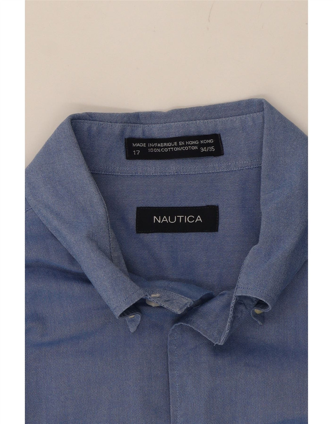NAUTICA Mens Shirt Size 17 XL Blue Cotton Vintage Nautica and Second-Hand Nautica from Messina Hembry 