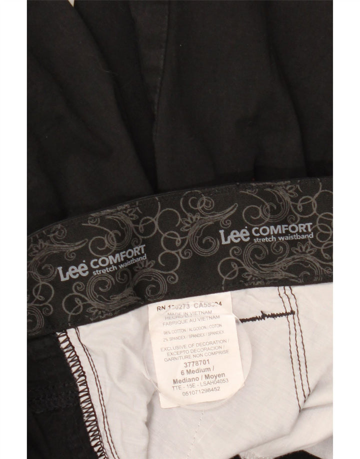 LEE Chino Shorts til kvinder US 6 Medium W30 Sort Bomuld