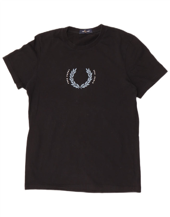 Fred Perry Herre grafisk T-shirt top lille sort bomuld