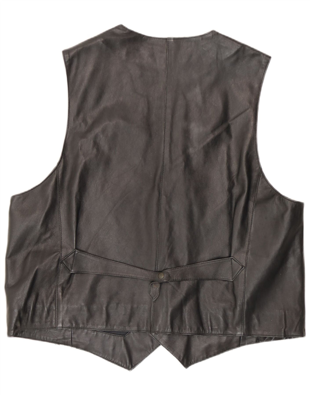 Vintage herre læder vest, stor sort