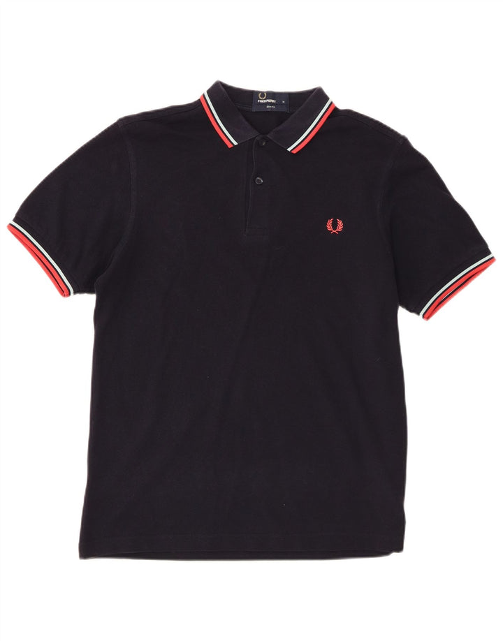 Fred Perry Herre Slim Fit Polo Shirt Medium Navy Blue Bomuld