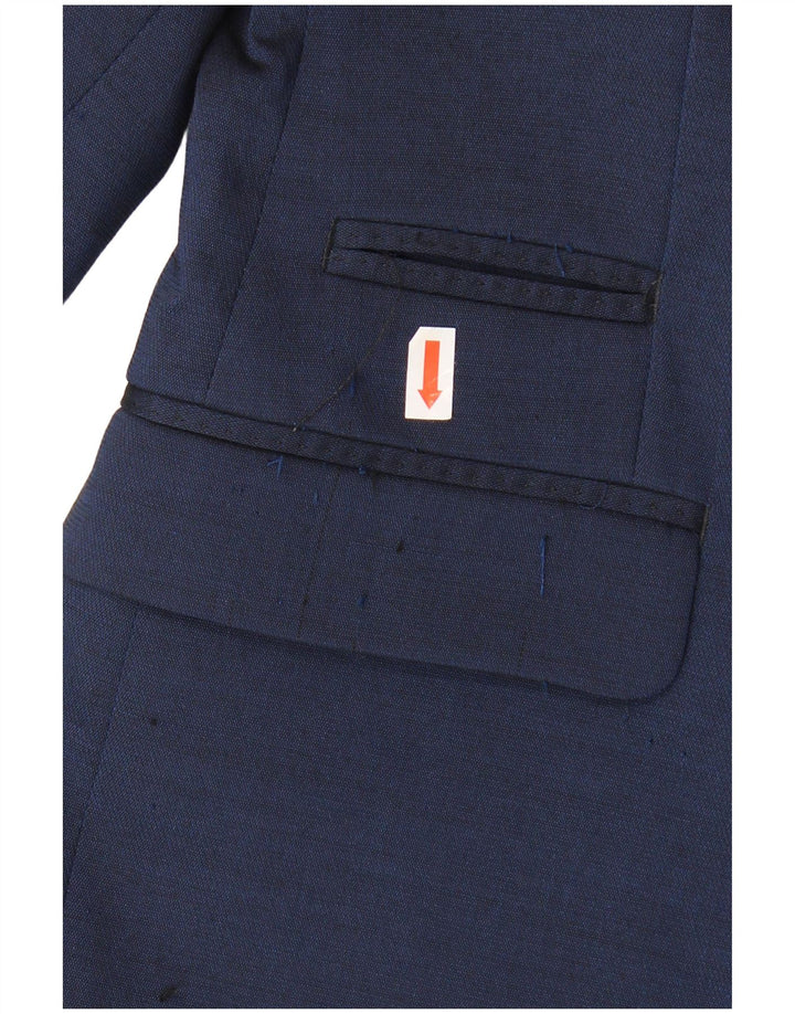 Zara Herre 2-knaps blazerjakke EU 46 Lille marineblå polyester