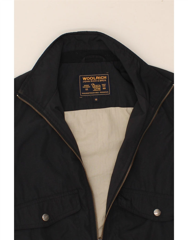 WOOLRICH Boys Bomber Jacket 9-10 Years Black Polyester Vintage Woolrich and Second-Hand Woolrich from Messina Hembry 