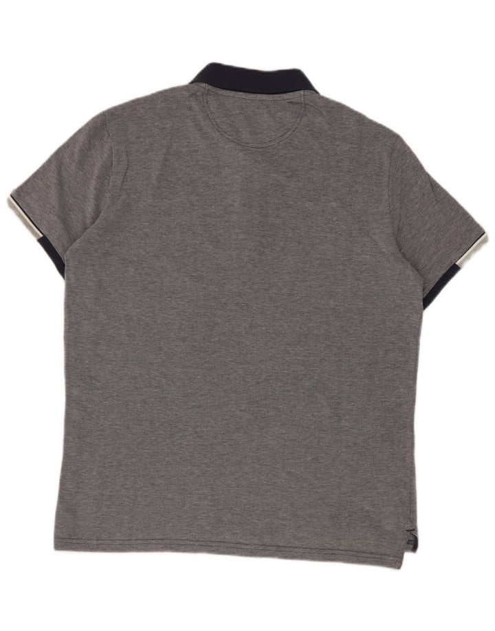 Champion Herre Rugby Polo Shirt Small Navy Blue Colourblock