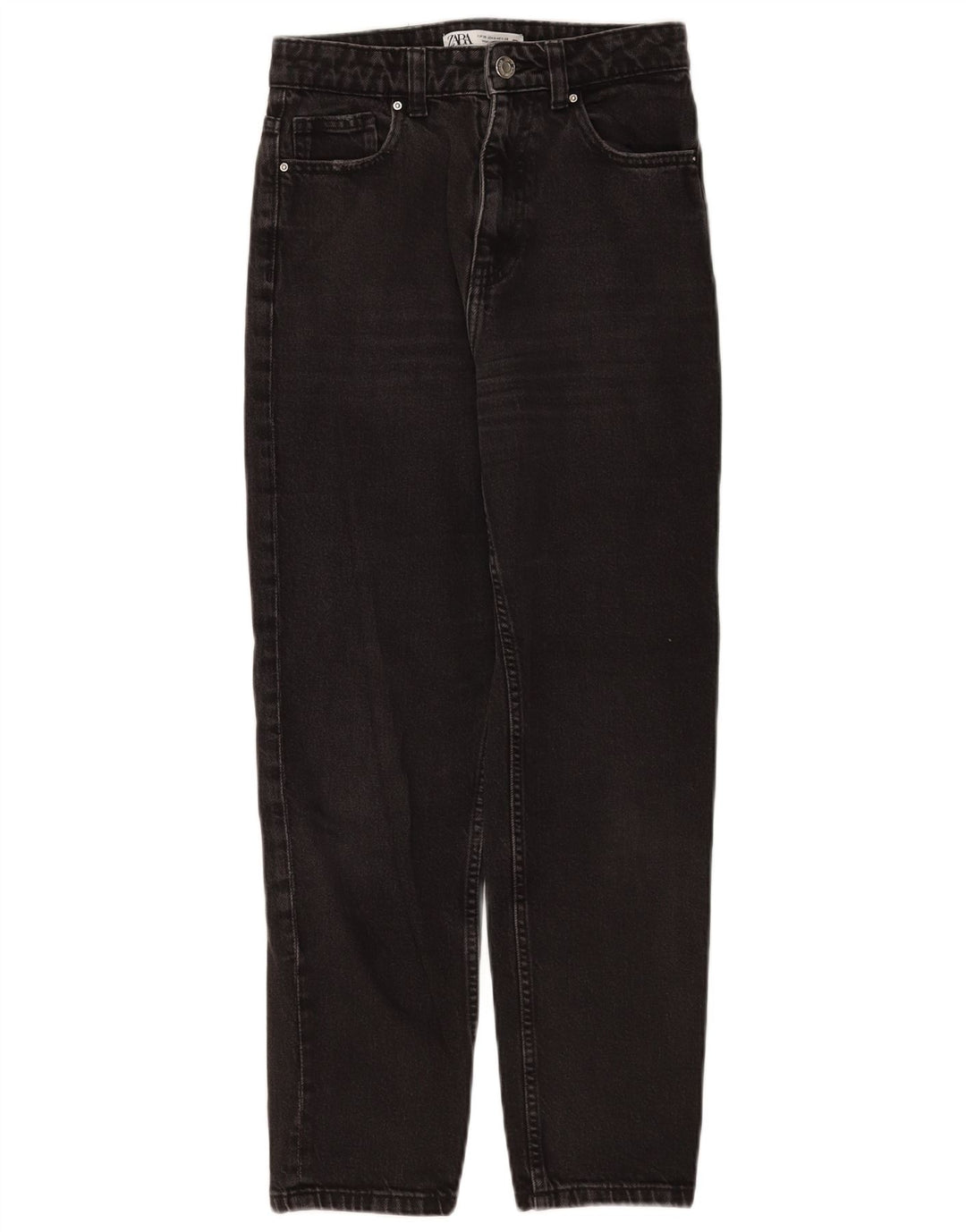 Zara Dame Straight Jeans EU 36 XS W26 L26 Sort