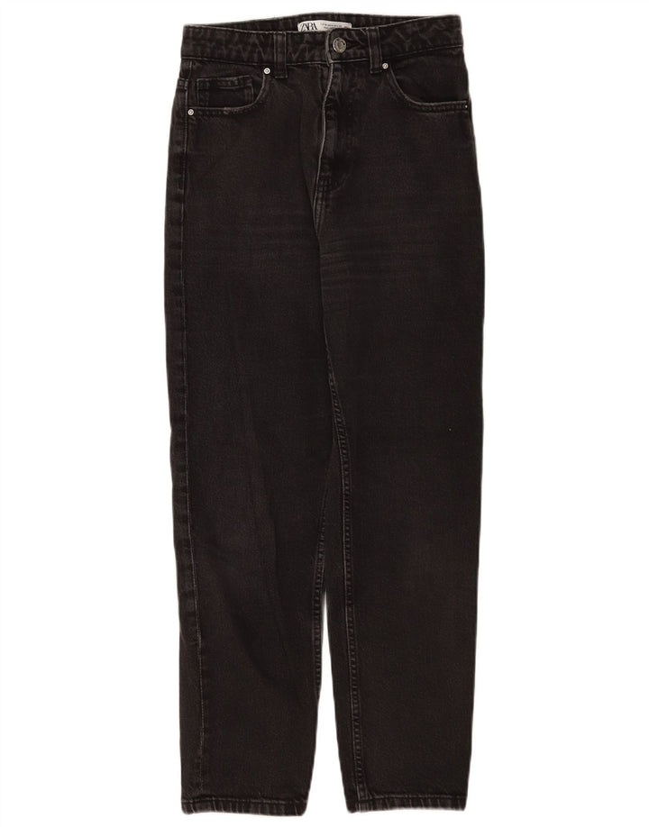 Zara Dame Straight Jeans EU 36 XS W26 L26 Sort