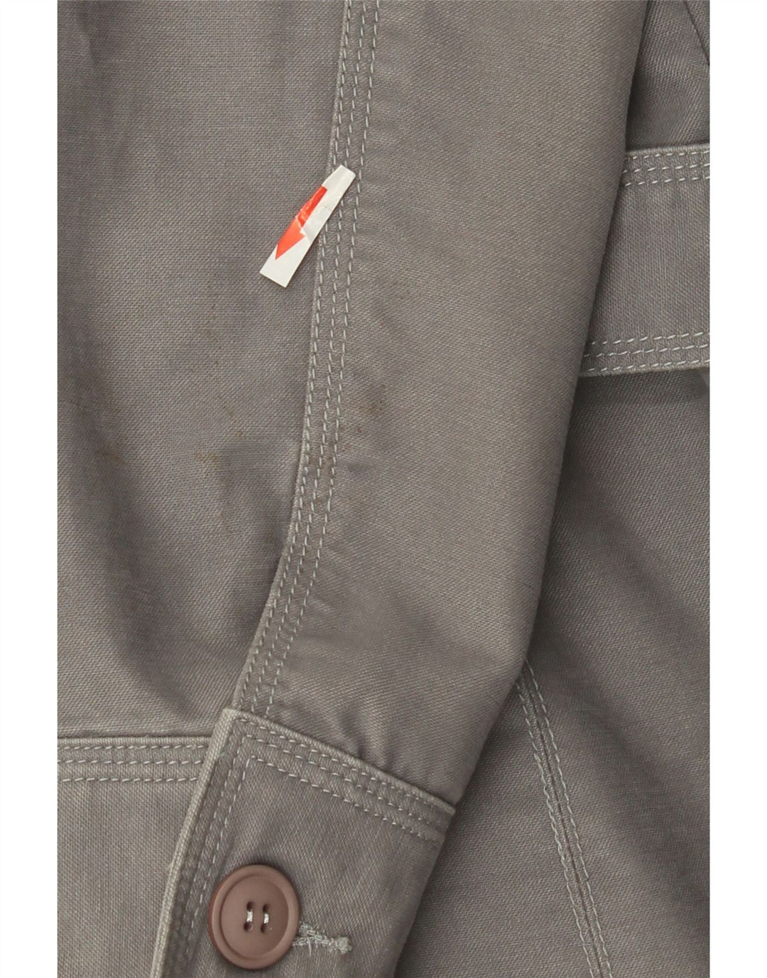 Laura Ashley Dame Trench Coat UK 14 Stor Grå Bomuld