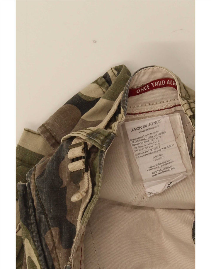 Jack & Jones Herre Cargo Shorts Small W28 Khaki Camouflage
