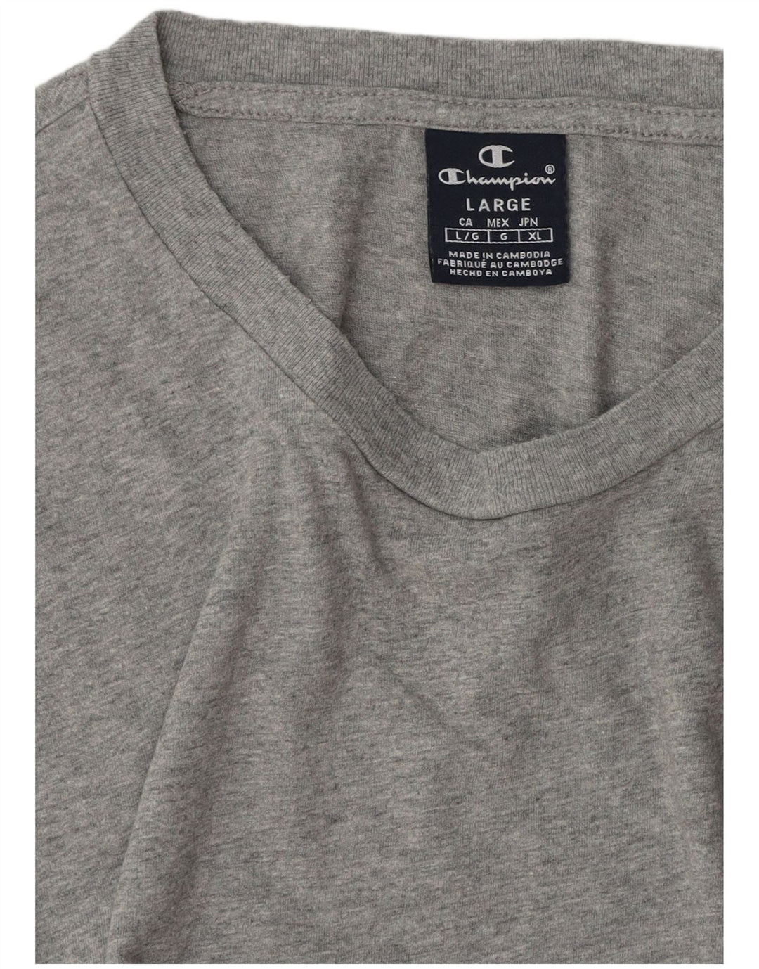Champion Herre T-Shirt Top Stor Grå Flecked