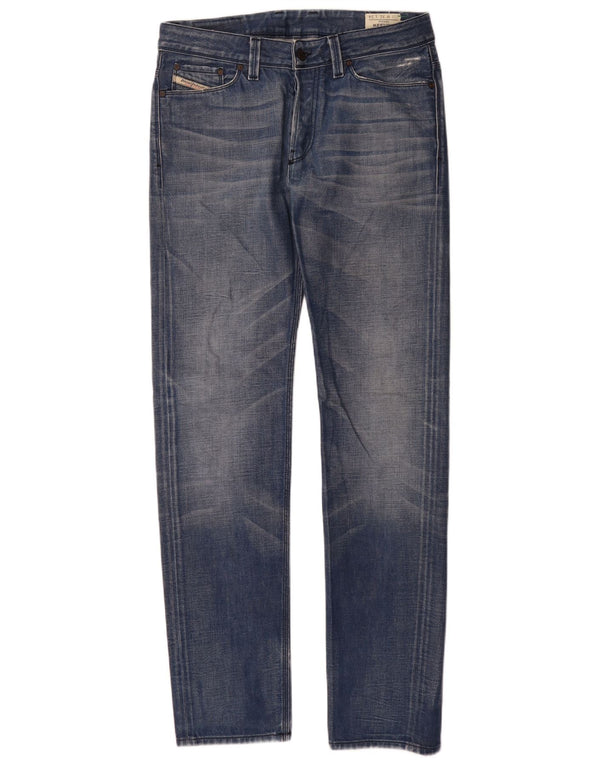 Diesel Mens Keever Tapered Jeans W31 L34 Blue Cotton