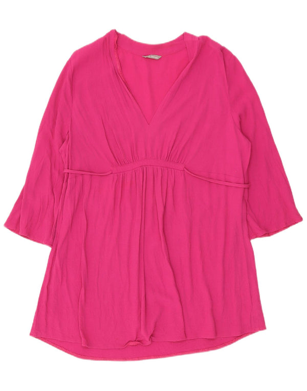 Marks & Spencer 3/4-ærmet tunikakjole til kvinder DK 20 2XL Pink viskose