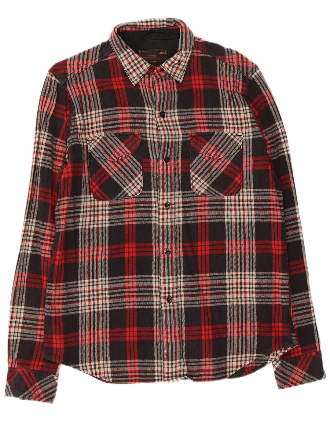 Marlboro Classics Herre Ternet Slim Fit Flanellskjorte Stor sort Ternet